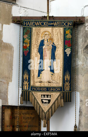 Mothers Union banner, St. Mary`s Church, Hardwick, Buckinghamshire, England, UK Stock Photo